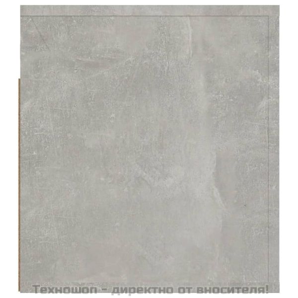 Нощно шкафче за стенен монтаж, Бетонно сиво, 50x36x40 см