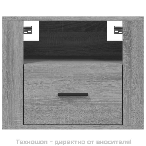 Нощни шкафчета за стенен монтаж, 2 бр,сив сонома, 50x36x40 см