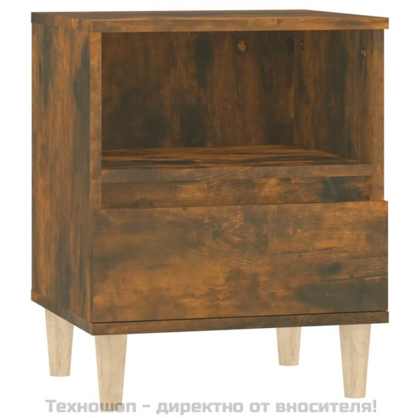 Нощни шкафчета 2 бр опушен дъб 40x35x50 см