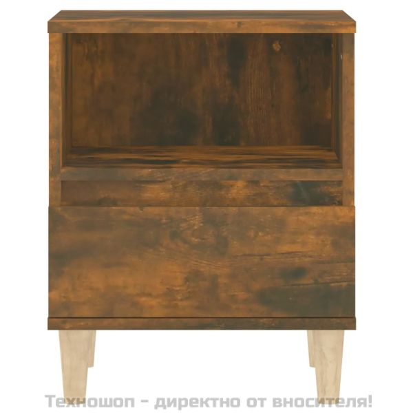 Нощни шкафчета 2 бр опушен дъб 40x35x50 см