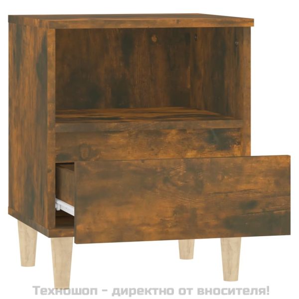 Нощни шкафчета 2 бр опушен дъб 40x35x50 см