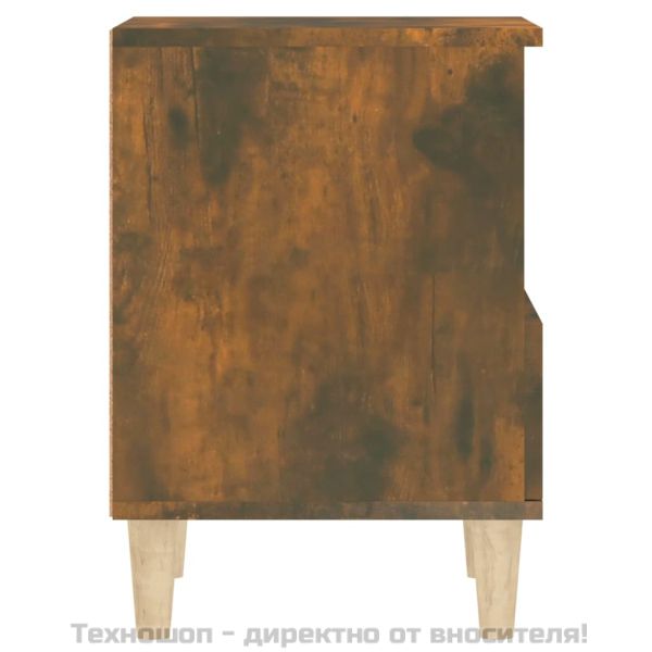 Нощни шкафчета 2 бр опушен дъб 40x35x50 см