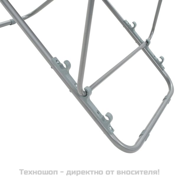 Сгъваеми плажни столове, 2 бр, стомана и оксфорд тъкан, сини