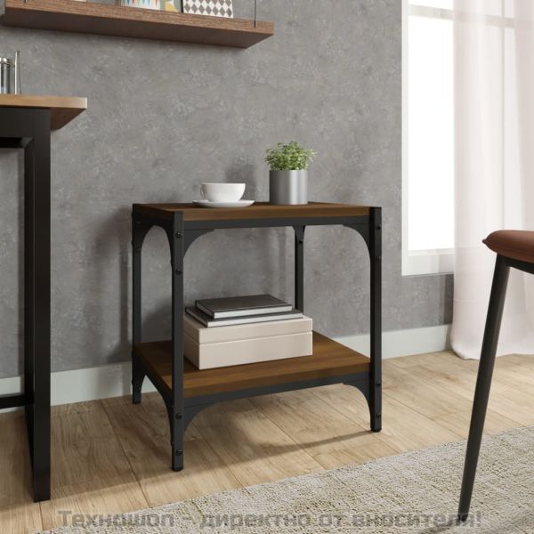 ТB шкаф, кафяв дъб, 40x33x41 см, инженерно дърво и стомана