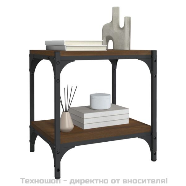 ТB шкаф, кафяв дъб, 40x33x41 см, инженерно дърво и стомана