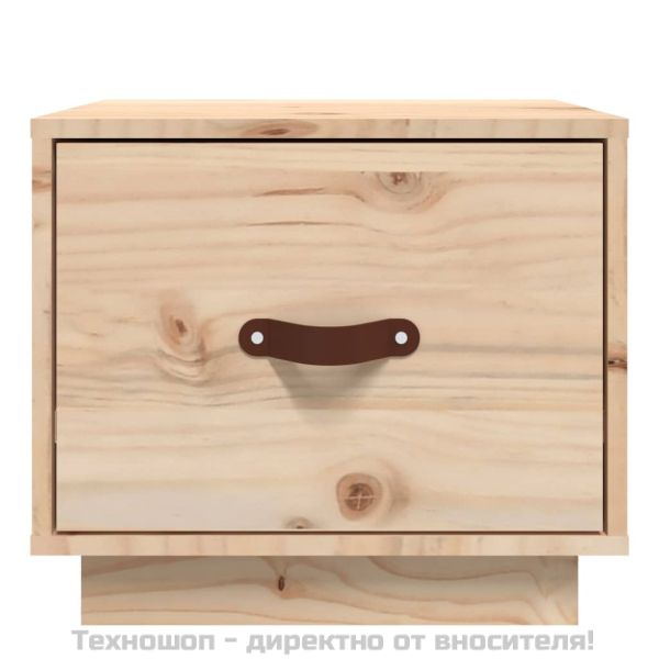 Нощни шкафчета, 2 бр, 40x34x35 см, борово дърво масив