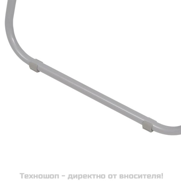 Градински трапезен комплект, 6 части, стомана и textilene, сив