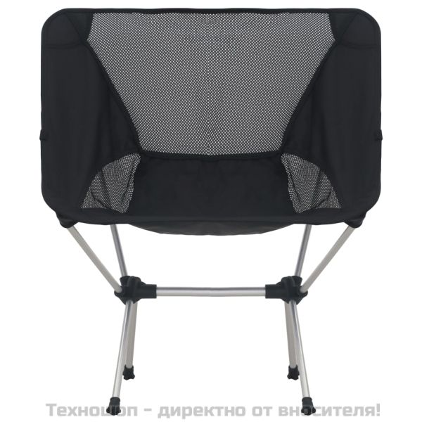 Сгъваеми къмпинг столове, 2 бр, с чанти, 54x50x65 см, алуминий