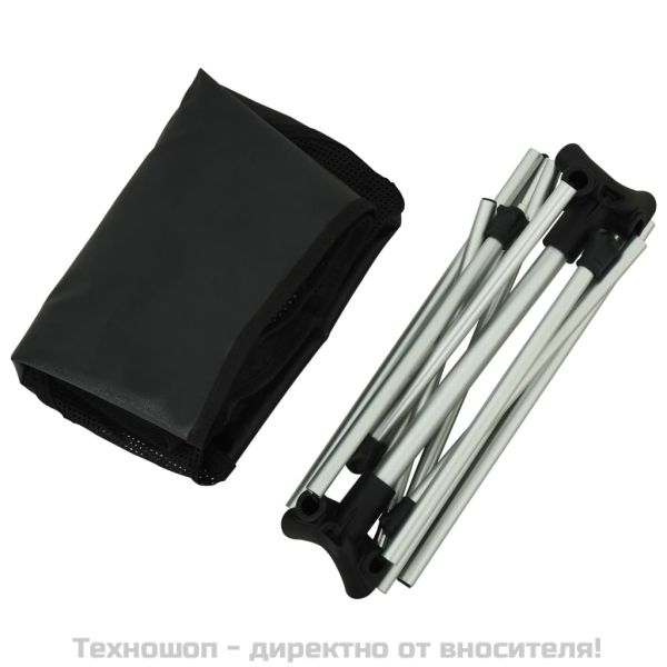 Сгъваеми къмпинг столове, 2 бр, с чанти, 54x50x65 см, алуминий