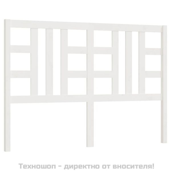 Горна табла за легло, бяла, 156x4x100 см, бор масив