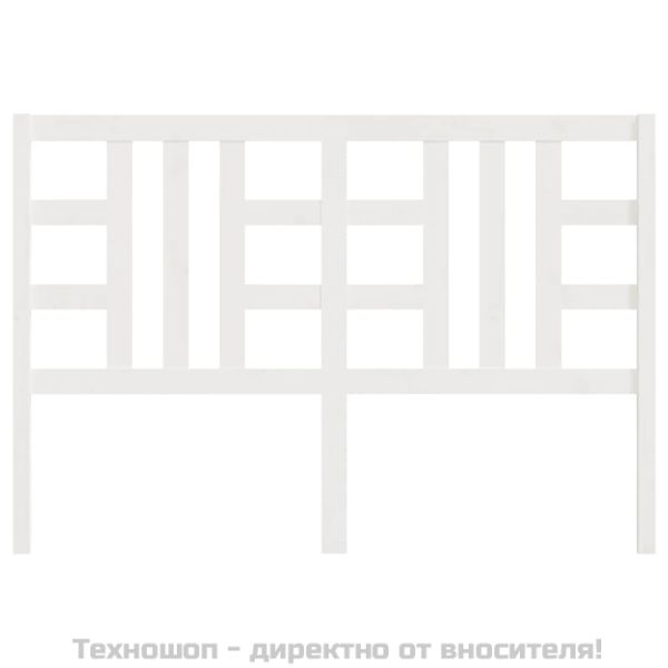 Горна табла за легло, бяла, 156x4x100 см, бор масив