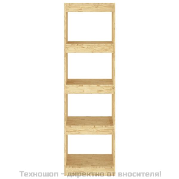 Библиотека/разделител за стая, 40x30x135,5 см, бор масив