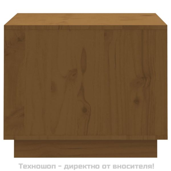Кафе маса, меденокафява, 120x50x40,5 см, борово дърво масив