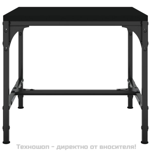 Кафе маса, черна, 50x50x35 см, инженерно дърво