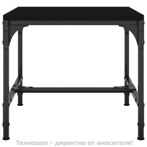 Странична маса, черна, 40x40x35 см, инженерно дърво