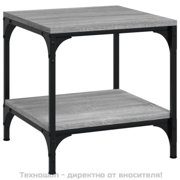 Странични маси, 2 бр, сив сонома, 40x40x40 см, инженерно дърво