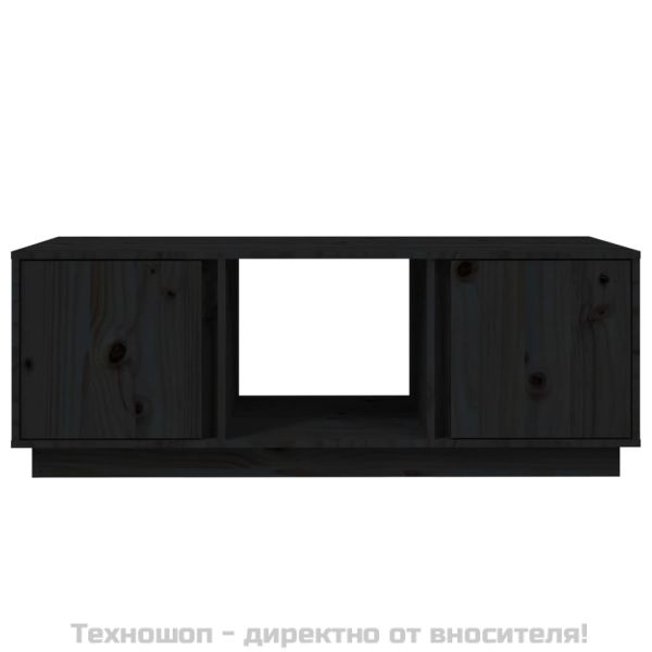 Кафе маса, черно, 110x50x40 см, бор масив