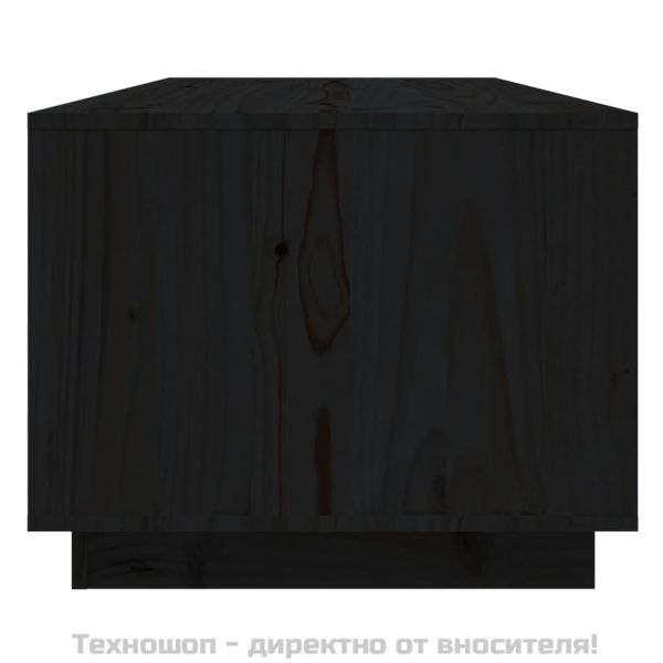 Кафе маса, черно, 110x50x40 см, бор масив