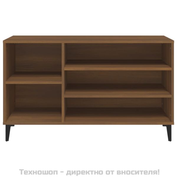 Шкаф за обувки, кафяв дъб, 102x36x60 см, инженерно дърво