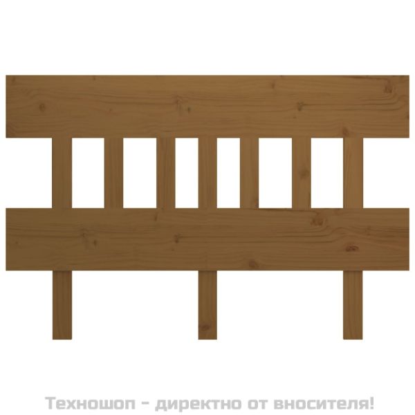 Горна табла за легло, меденокафява, 143,5x3x81 см, бор масив