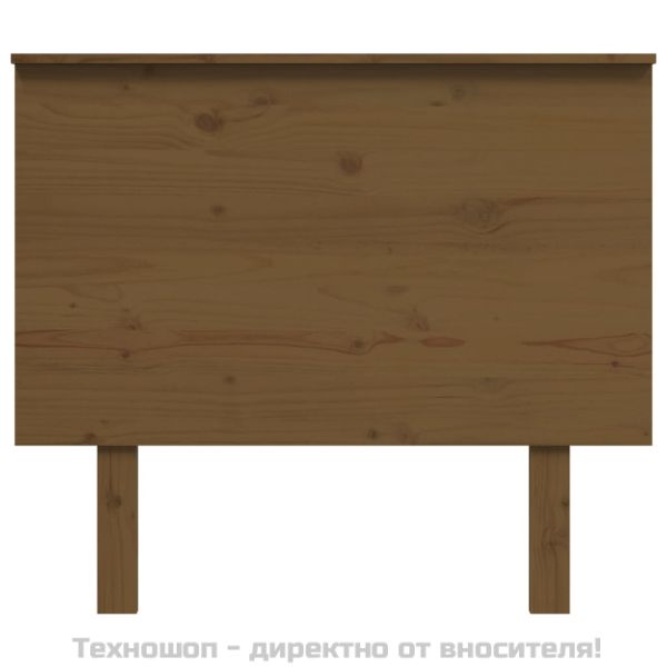 Горна табла за легло, меденокафява, 94x6x82,5 см, бор масив