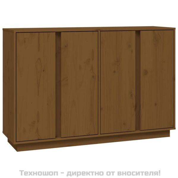 Сайдборд, меденокафяв, 120x35x80 см, бор масив