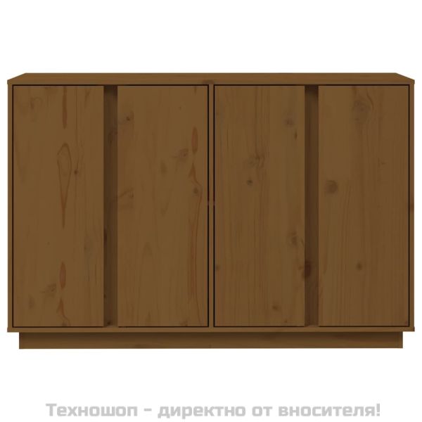 Сайдборд, меденокафяв, 120x35x80 см, бор масив