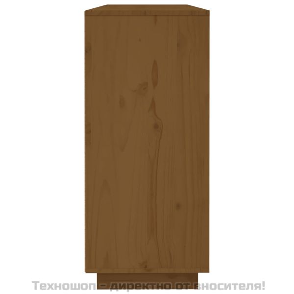 Сайдборд, меденокафяв, 120x35x80 см, бор масив