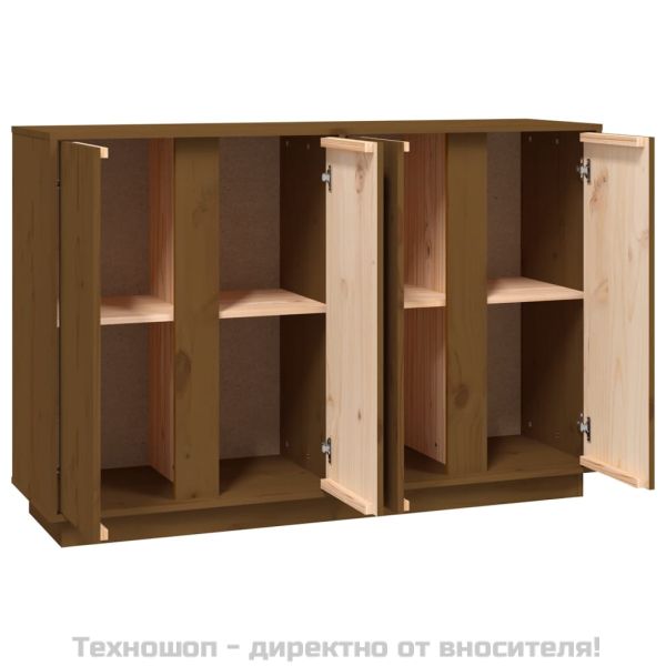 Сайдборд, меденокафяв, 120x35x80 см, бор масив