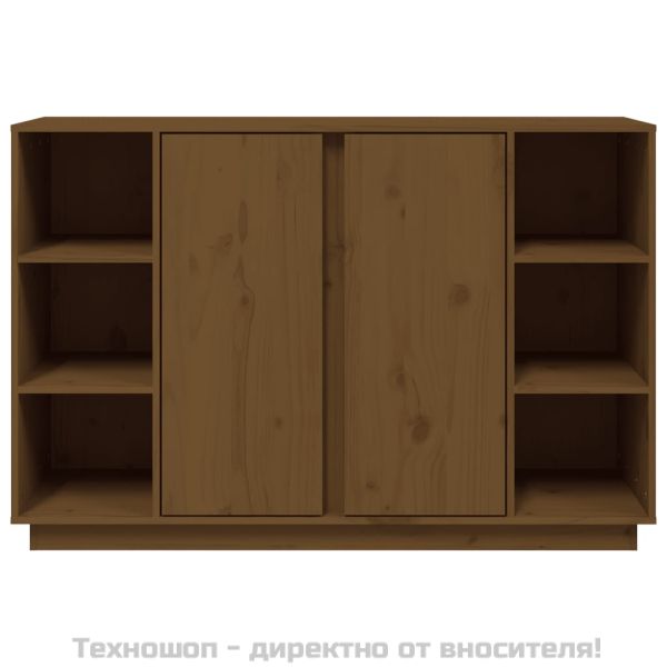 Сайдборд, меденокафяв, 120x35x80 см, бор масив