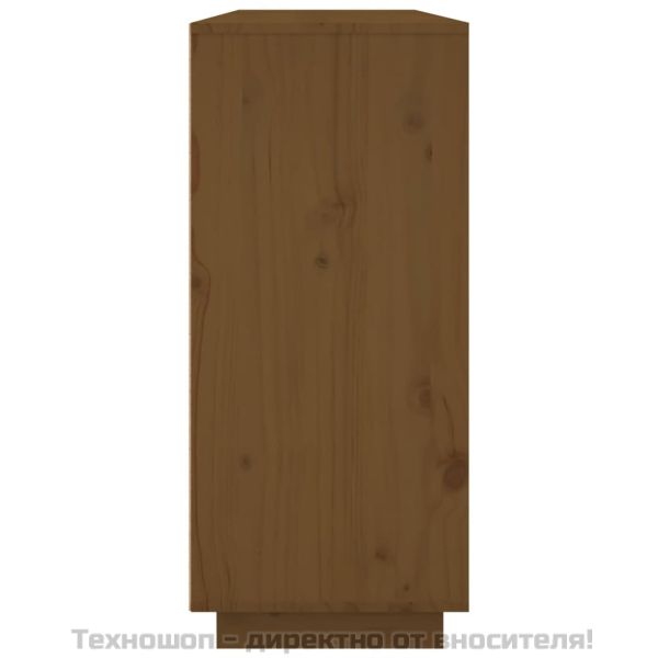 Сайдборд, меденокафяв, 120x35x80 см, бор масив