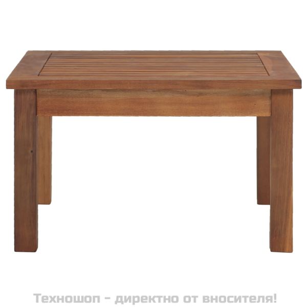 Градински комплект с възглавници, 4 части, кафяв полиратан