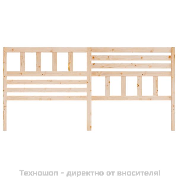 Горна табла за легло, 206x4x100 см, бор масив