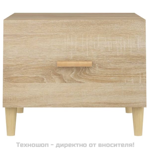 Кафе маси, 2 бр, дъб сонома, 50x50x40 см, инженерно дърво