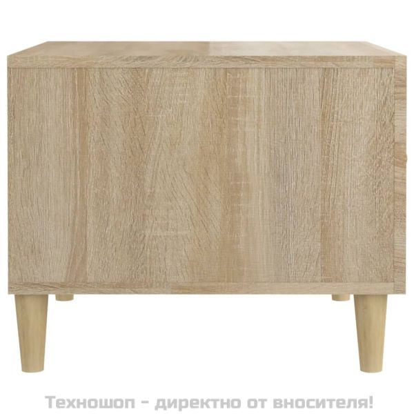 Кафе маси, 2 бр, дъб сонома, 50x50x40 см, инженерно дърво