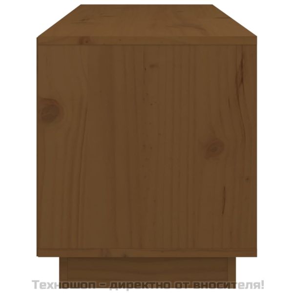 ТВ шкаф, меденокафяв, 105x34x40 см, бор масив