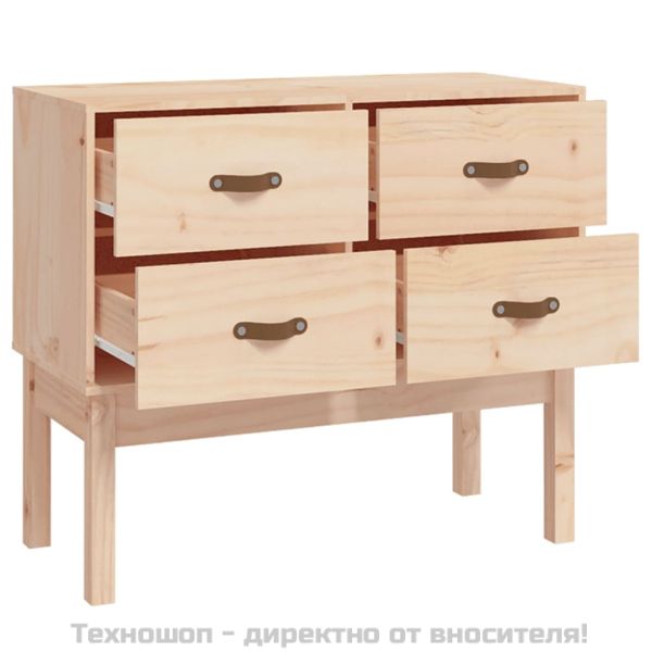 Конзолна маса, 90x40x78 см, борово дърво масив