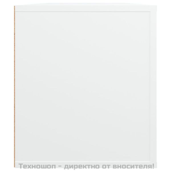 ТB шкаф, бял, 100x35x40 см, инженерно дърво