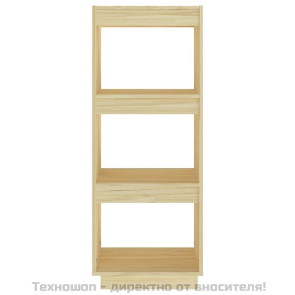 Библиотека/разделител за стая, 40x35x103 см, бор масив