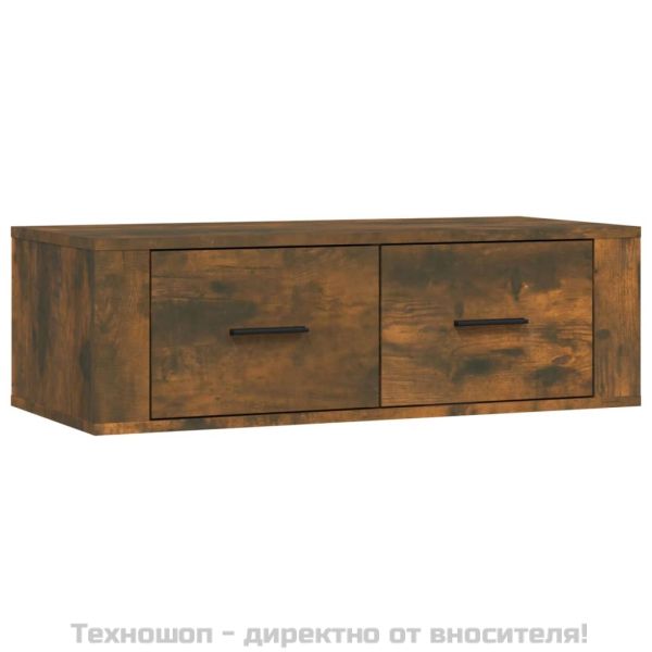 ВисящTV шкаф, опушен дъб, 80x36x25 см, инженерно дърво