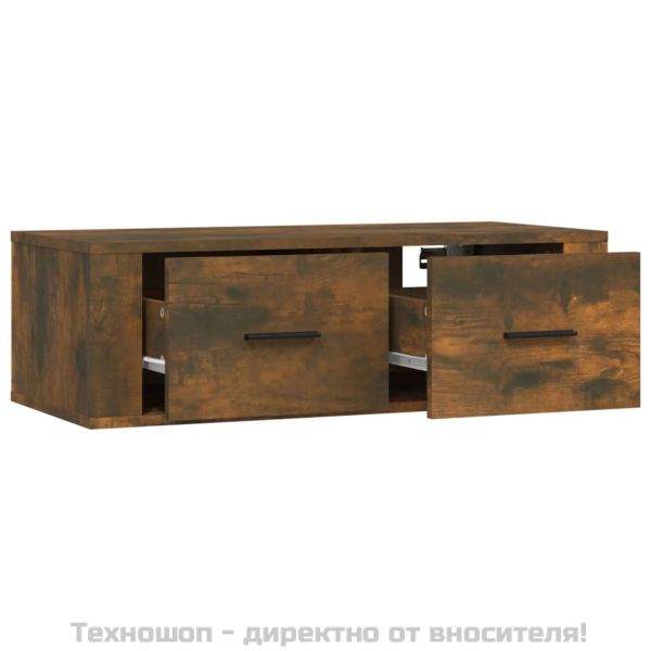 ВисящTV шкаф, опушен дъб, 80x36x25 см, инженерно дърво