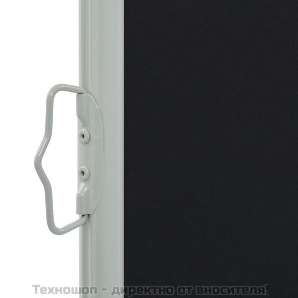 Прибираща се странична тента, 160х300 см, черна