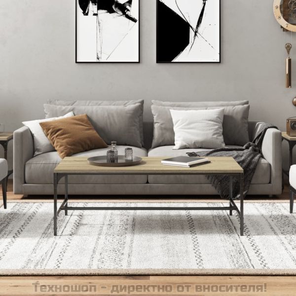 Кафе маса, дъб сонома, 100x50x35 см, инженерно дърво