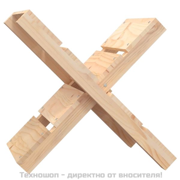 Поставка за дърва, 47x39,5x48 см, борово дърво масив