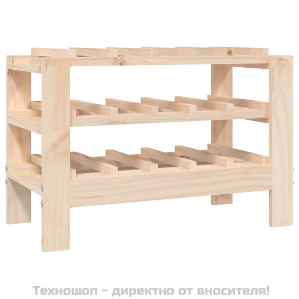 Поставка за вино 61,5x30x42 см масивна чамова дървесина