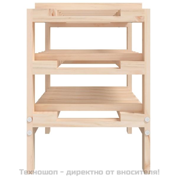 Поставка за вино 61,5x30x42 см масивна чамова дървесина