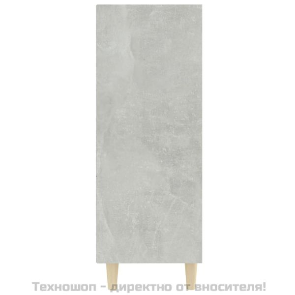 Сайдборд, бетонно сив, 69,5x32,5x90 см, инженерно дърво