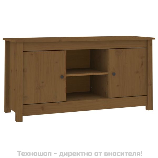 ТВ шкаф, меденокафяв, 103x36,5x52 см, бор масив