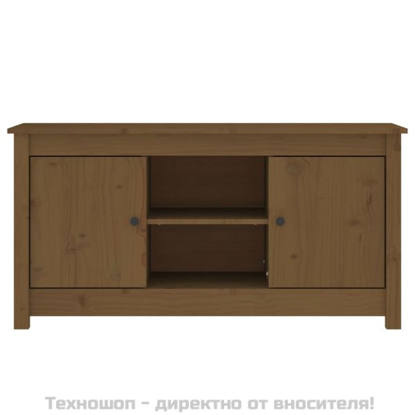 ТВ шкаф, меденокафяв, 103x36,5x52 см, бор масив