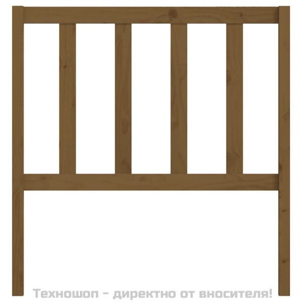 Горна табла за легло, меденокафява, 81x4x100 см, бор масив
